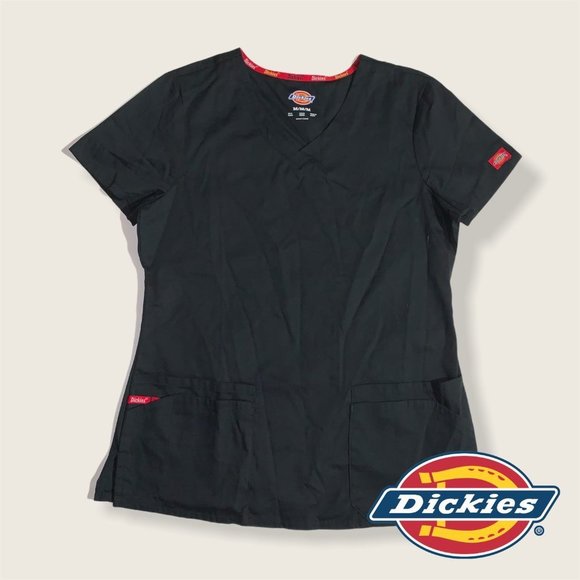 π2/$20πDickies Women's EDS Signature V-Neck Top w/ Mult. Patch Pockets, Blk M - Picture 2 of 10
